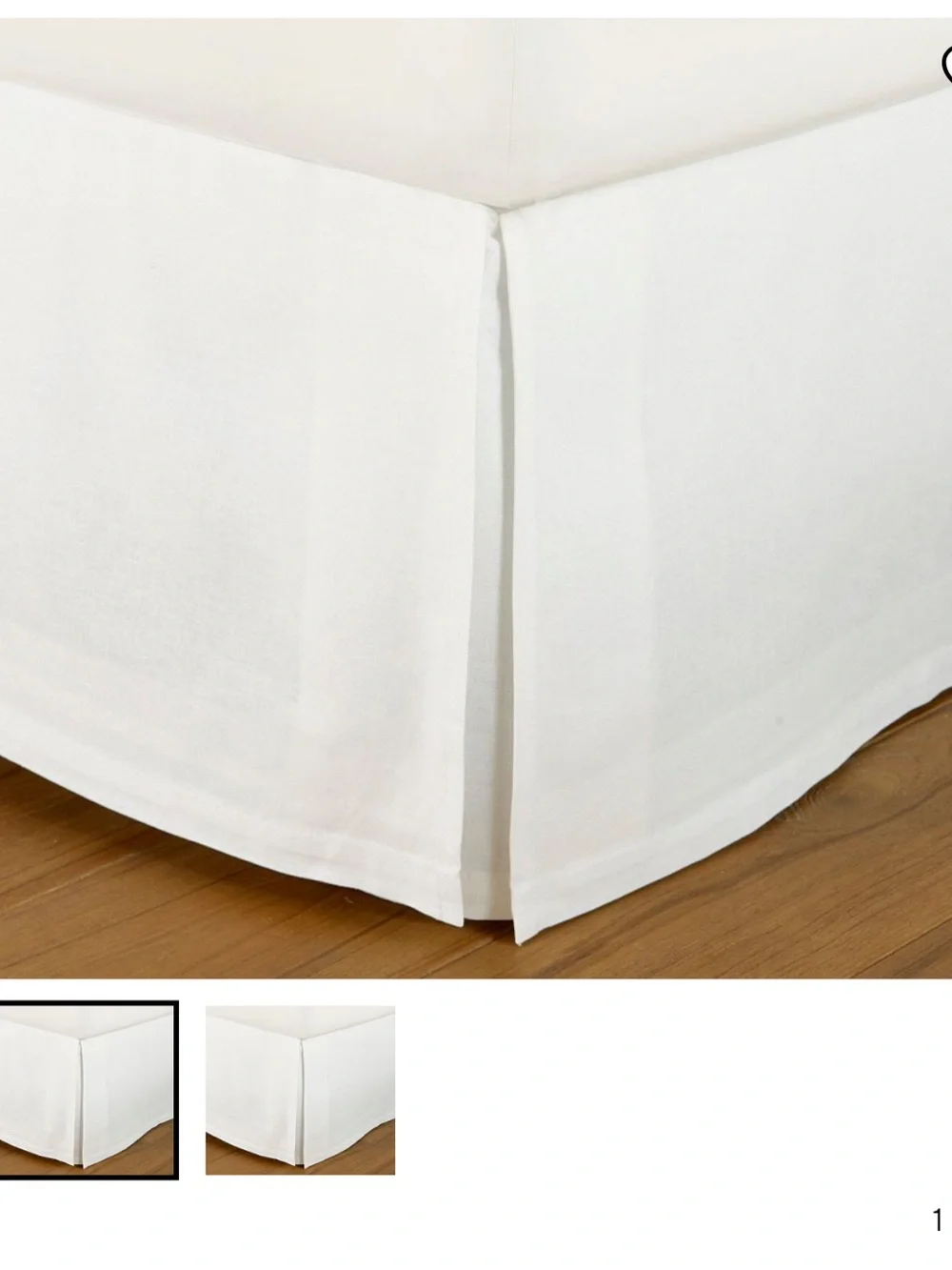 Pottery Barn White Tailored Box-Pleat Bed Skirt